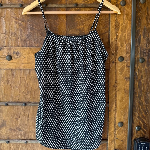 Faded Glory Tops - Faded Glory Womens Polka Dot Camisole Spaghetti Strap Tank Top Black White Small
